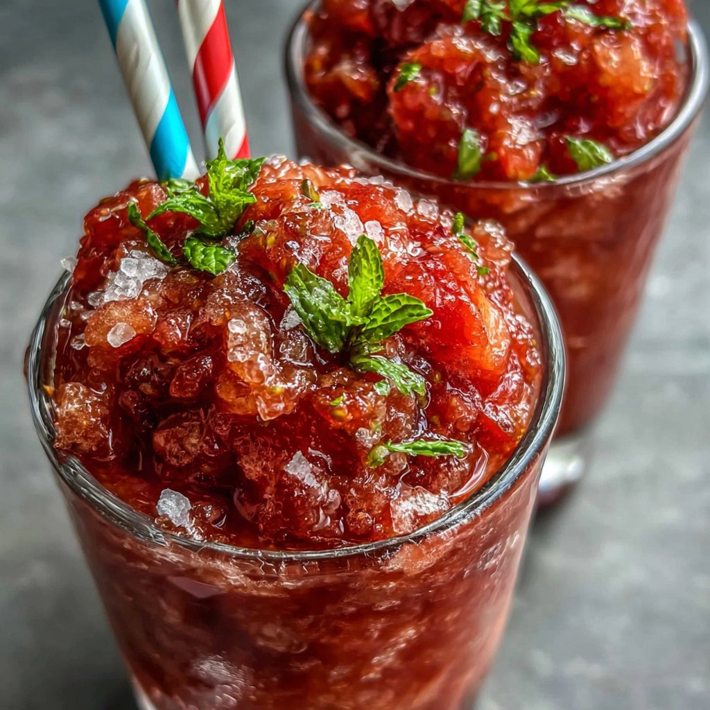 Frozen Strawberry Slushies