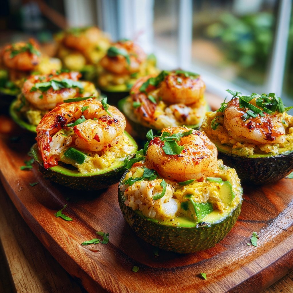 Seafood Stuffed Avocado Cups